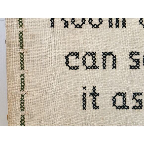 Vintage Cross Stitch Sampler Children’s Room Kids Chores Keep It Neat As Can Be - Picture 9 of 12